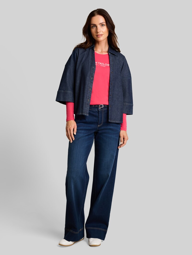 Tom Tailor Langarmshirt mit Logo-Print - Rose Pink
