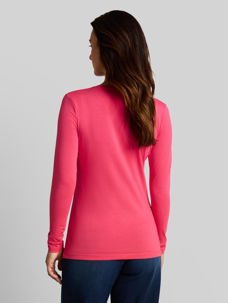 Tom Tailor Langarmshirt mit Logo-Print - Rose Pink