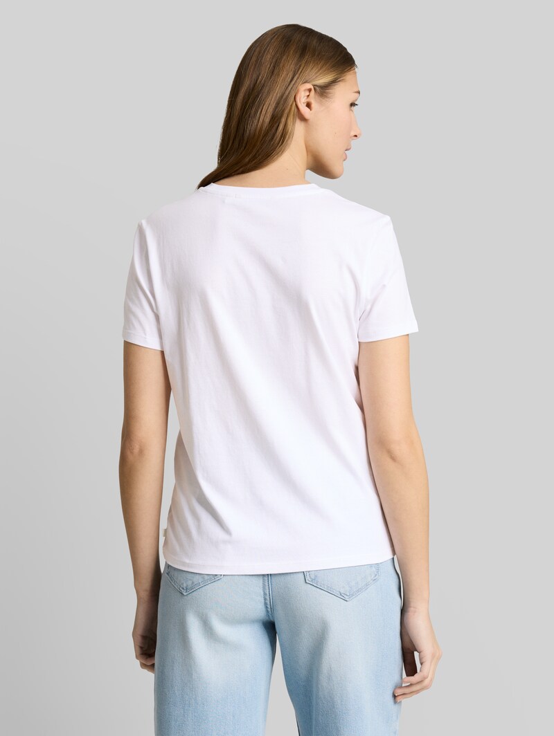 Tom Tailor T-Shirt mit Stickerei - White