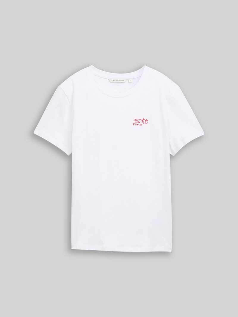Tom Tailor T-Shirt mit Stickerei - White
