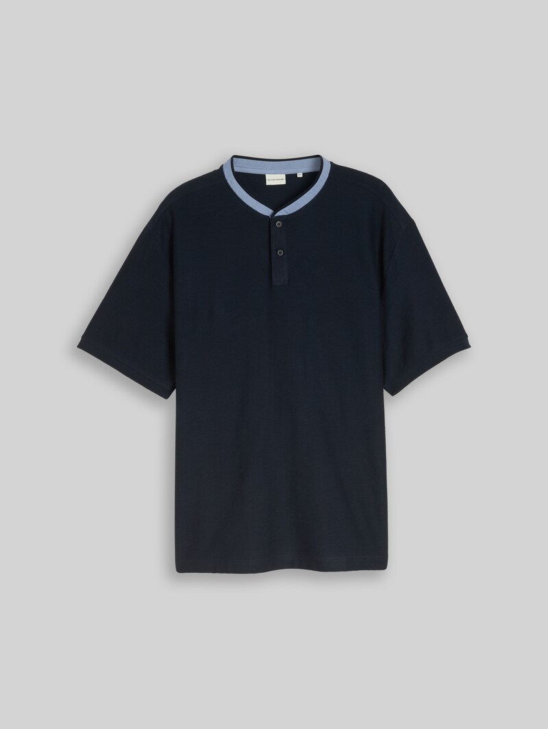 Tom Tailor Plus Size - Poloshirt mit Stehkragen - Sky Captain Blue