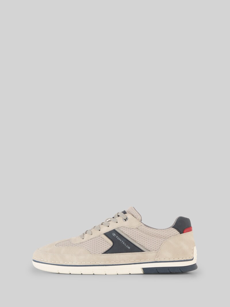 Tom Tailor Sneaker mit Mesh-Einsätzen - Stone