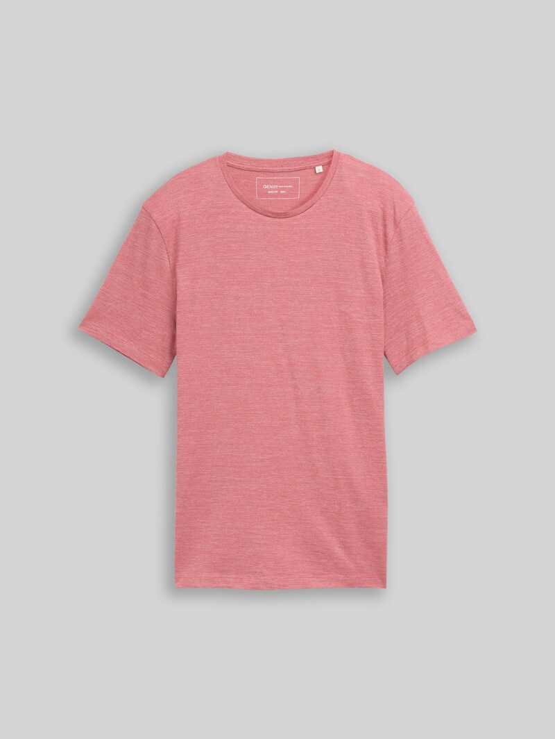 Tom Tailor T-Shirt in Melange-Optik - Baroque Rose Melange