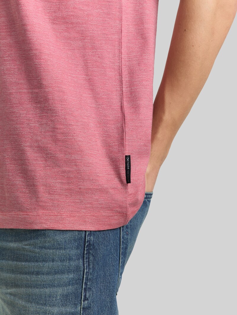 Tom Tailor T-Shirt in Melange-Optik - Baroque Rose Melange