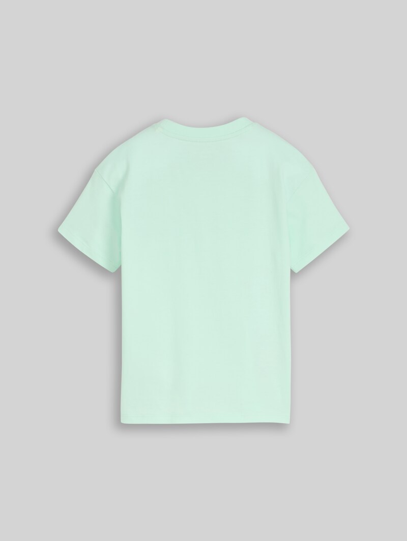 Tom Tailor Oversize T-Shirt mit Print - Light Bay Green
