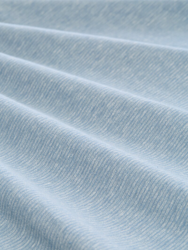 Tom Tailor Henley T-Shirt mit feinem Streifenmuster - Spring Blue Fine Stripe
