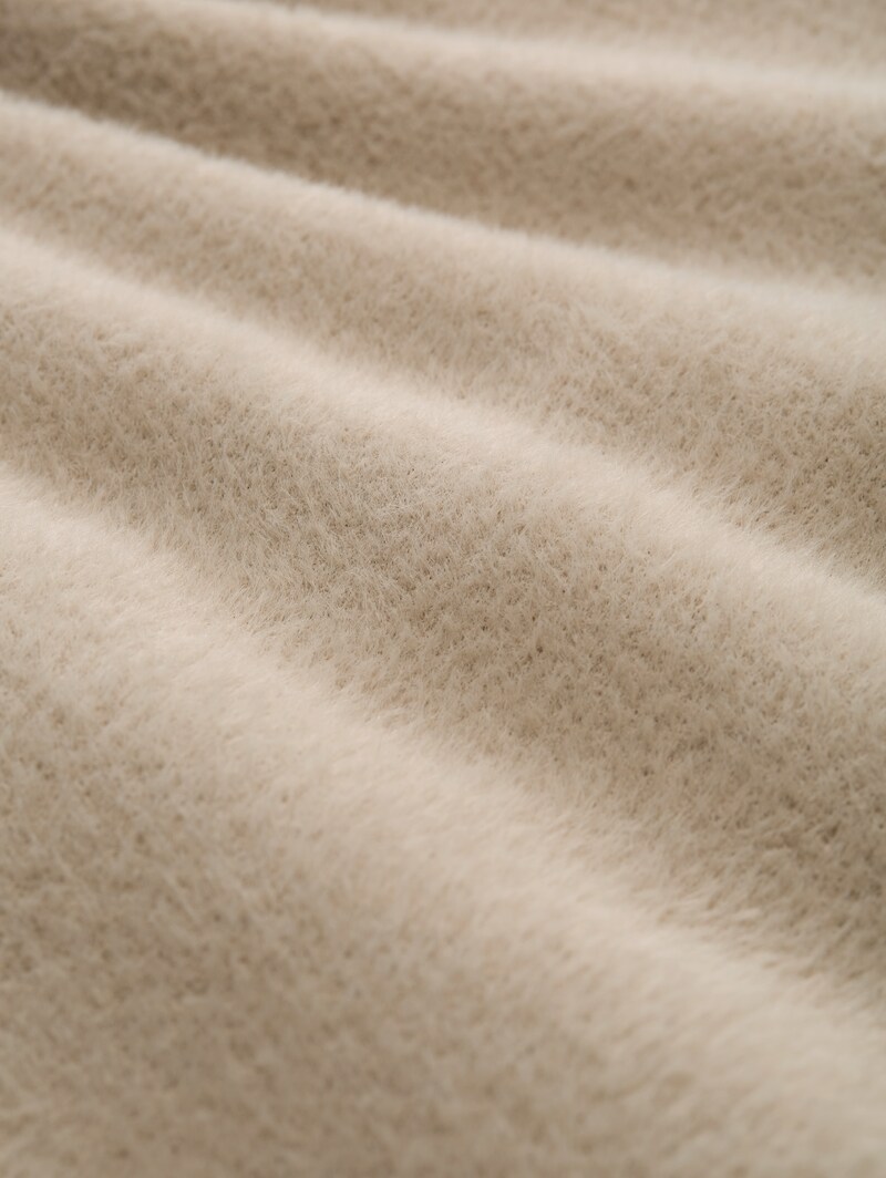 Tom Tailor Cardigan aus Federgarn - Soft Taupe Grey