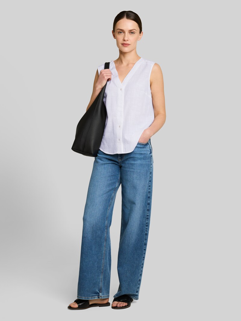 Tom Tailor Blusentop aus Baumwolle - White