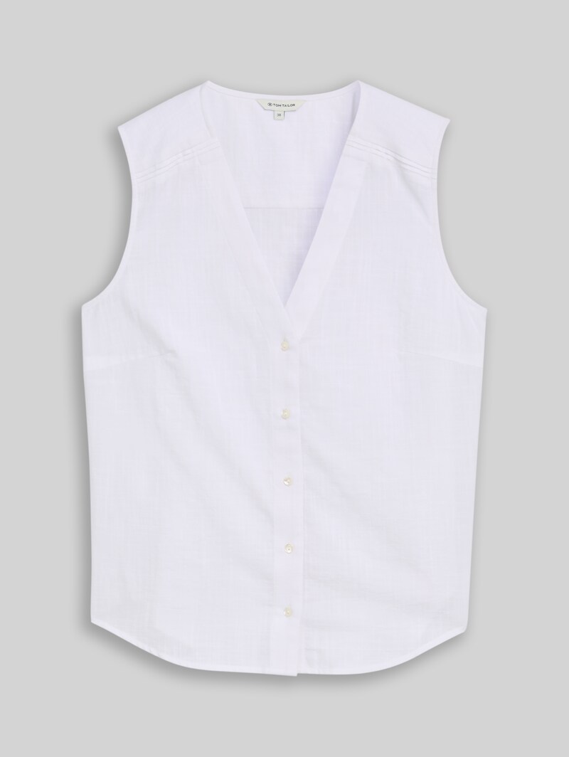 Tom Tailor Blusentop aus Baumwolle - White