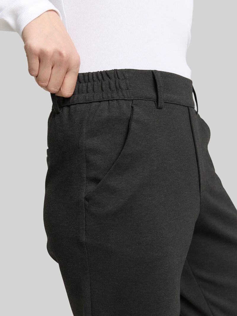 Tom Tailor Relaxed Fit Hose mit elastischem Bund - Shale Grey Melange