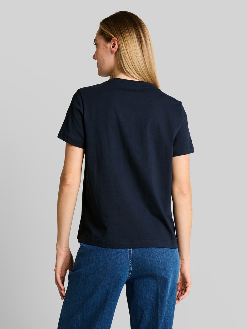 Tom Tailor T-Shirt mit Print - Sky Captain Blue