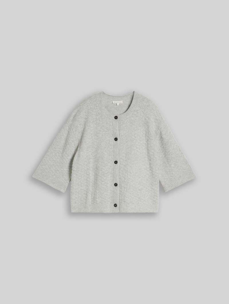 Tom Tailor Loose Fit Cosy Cardigan - Soft Grey Melange