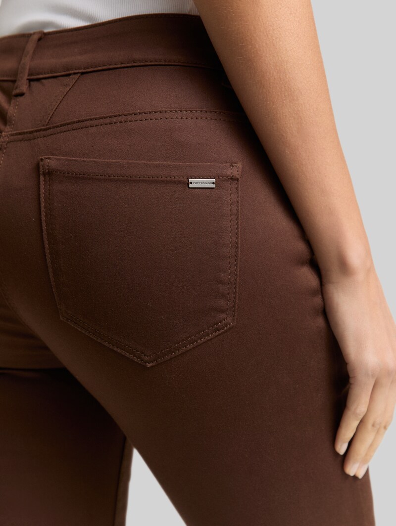 Tom Tailor TTEDDA SLIM Hose - Dark Pecan Brown