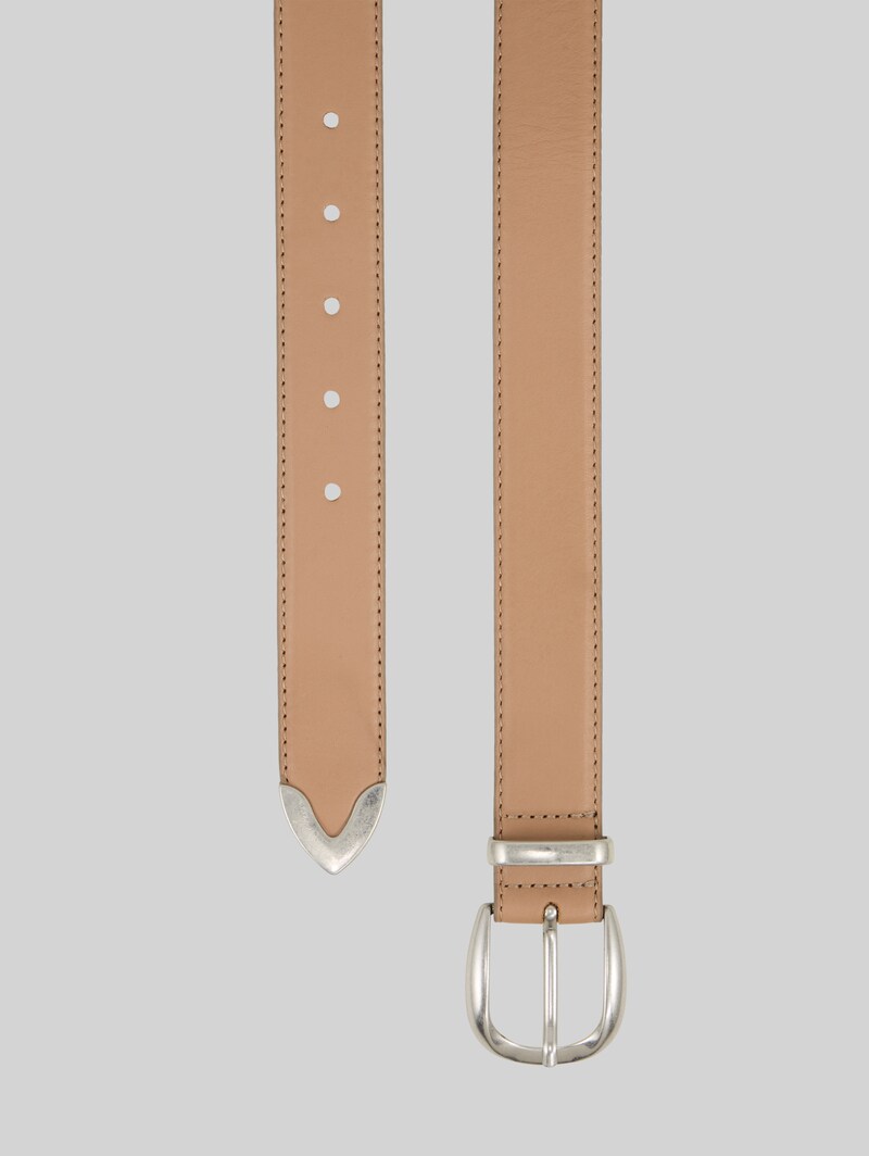 Tom Tailor TTPIPER Ledergürtel mit abgerundeter Dornschließe - Taupe Uni Tom Tailor TTPIPER Ledergürtel mit abgerundeter Dornschließe - Taupe Uni