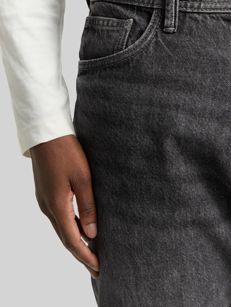 Tom Tailor TTWAYLEN RELAXED Jeans - Used Dark Stone Grey Denim