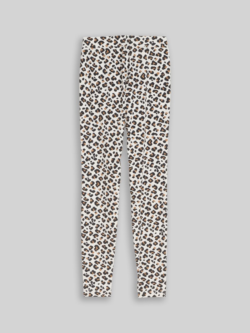 Tom Tailor Leggings mit Leo-Muster - White Beige Leo Print Tom Tailor Leggings mit Leo-Muster - White Beige Leo Print
