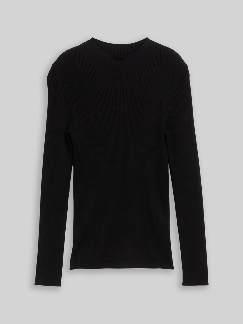 Tom Tailor Tight Fit Strickpullover - Deep Black