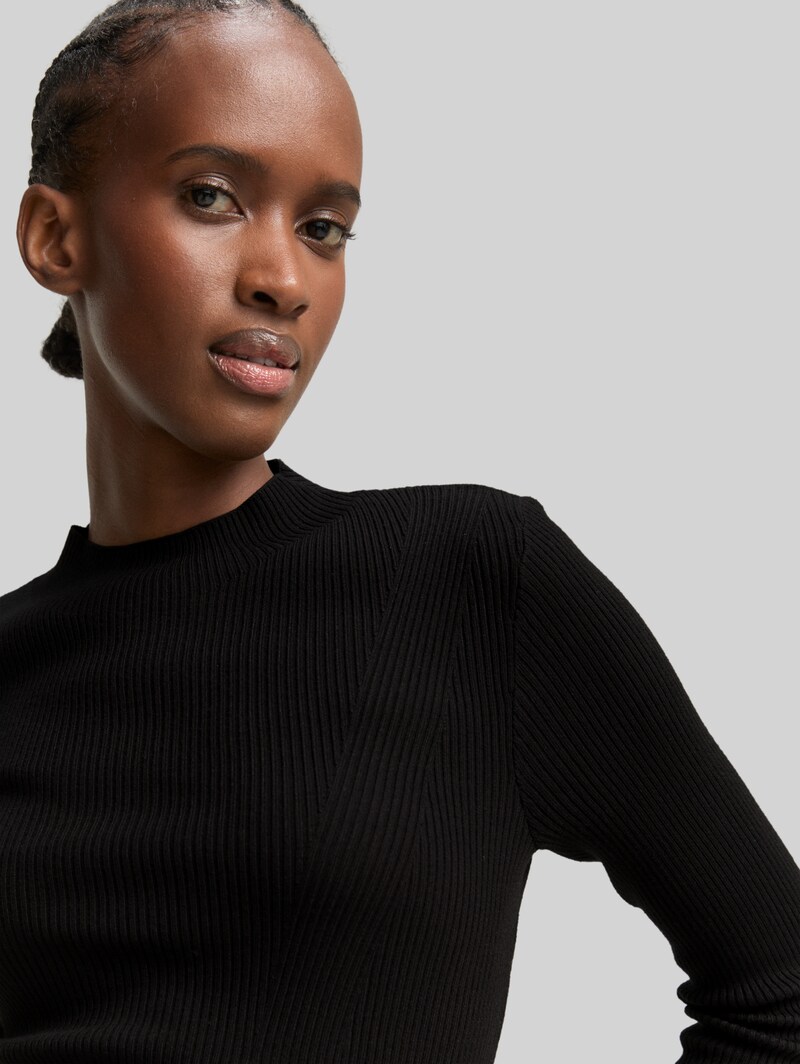 Tom Tailor Tight Fit Strickpullover - Deep Black