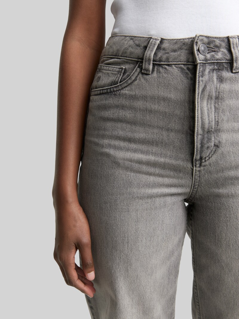 Tom Tailor TTELIN STRAIGHT Jeans - Used Mid Stone Grey Denim