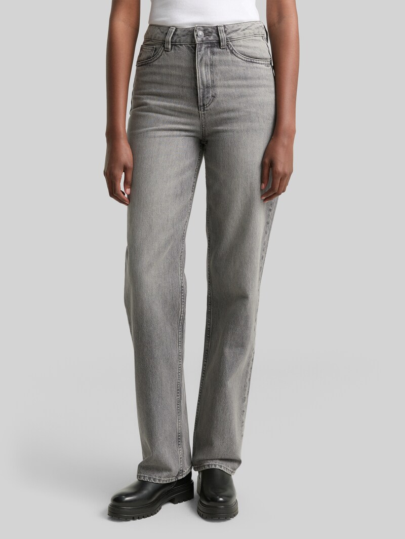Tom Tailor TTELIN STRAIGHT Jeans - Used Mid Stone Grey Denim