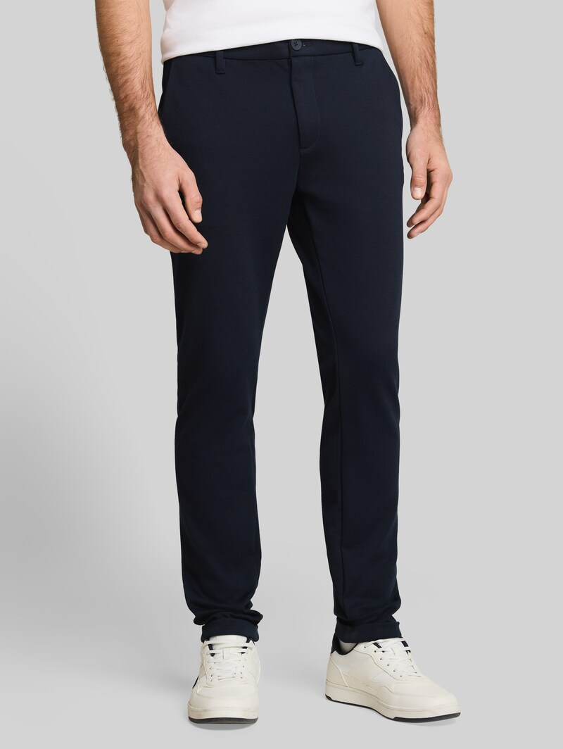 Tom Tailor TTTRAVIS SLIM Chino Hose aus Piqué Jersey - Sky Captain Blue