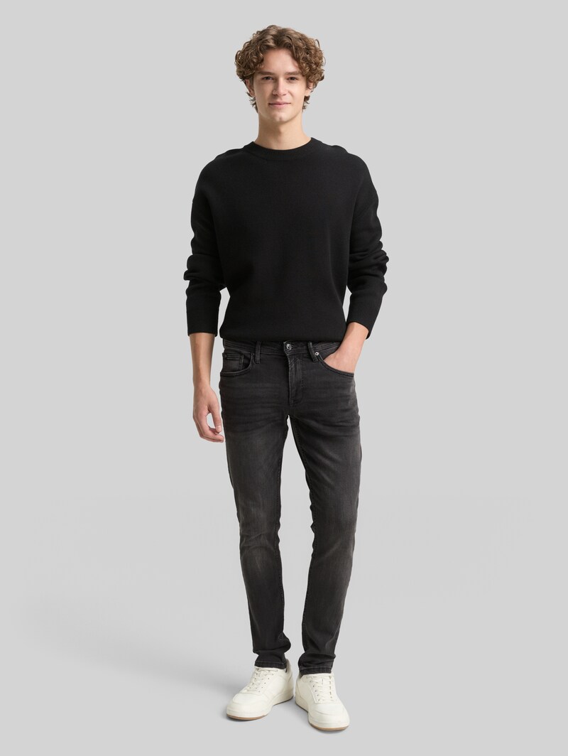 Tom Tailor TTCULVER SKINNY Jeans - Used Dark Stone Black Denim