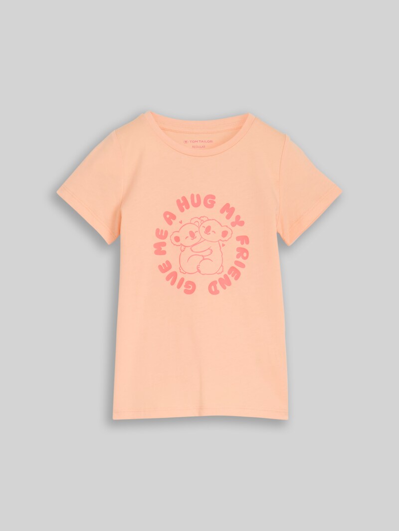 Tom Tailor T-Shirt mit Print - Peach Bloom