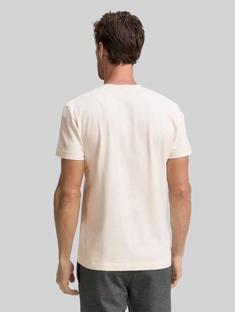 Tom Tailor Slim Fit T-Shirt mit Stretch - Gardenia White