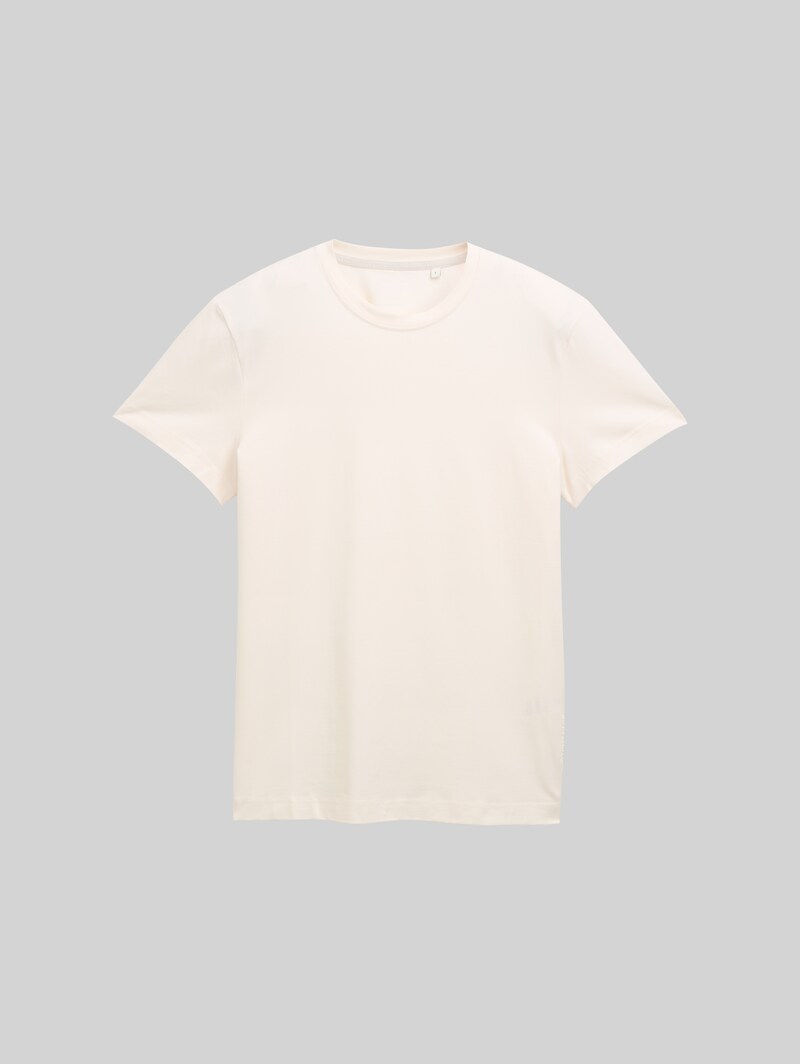 Tom Tailor Slim Fit T-Shirt mit Stretch - Gardenia White