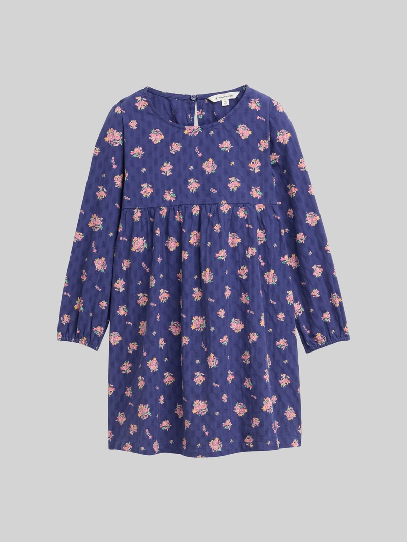 Tom Tailor Mini-Kleid mit Blumenmuster - Dark Blue Multi Color Flower