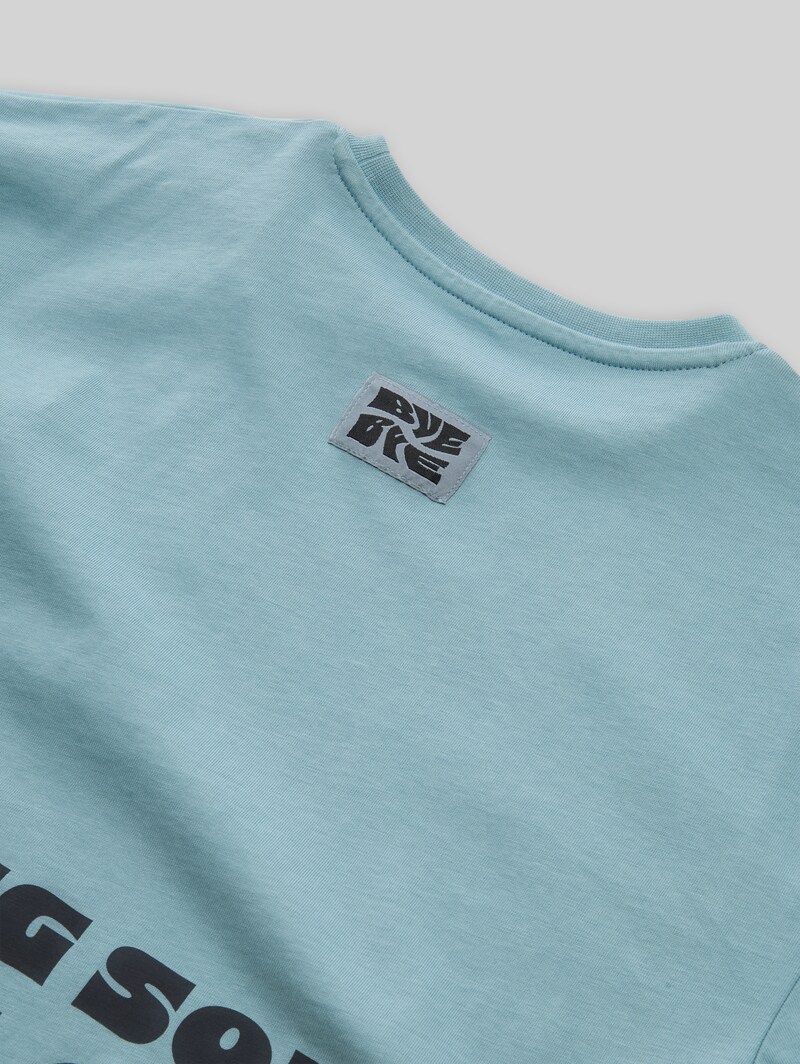 Tom Tailor Oversize T-Shirt mit Rückenprint - Light Teal