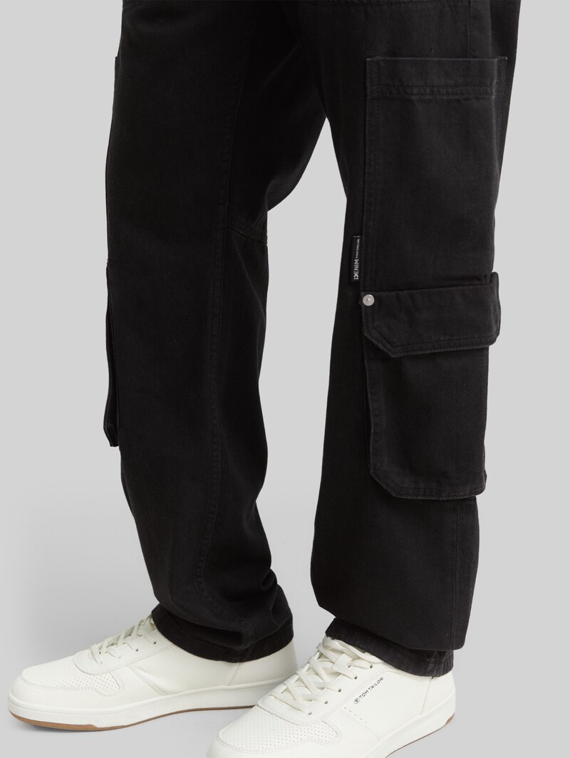 Tom Tailor TTWAYLEN RELAXED Cargo Jeans - Dark Stone Black Black Denim
