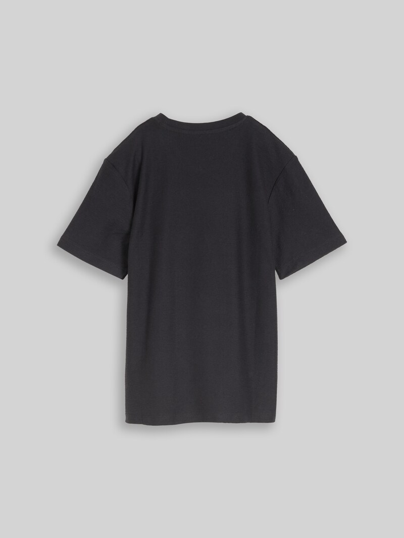 Tom Tailor T-Shirt mit Struktur - Coal Grey Tom Tailor T-Shirt mit Struktur - Coal Grey