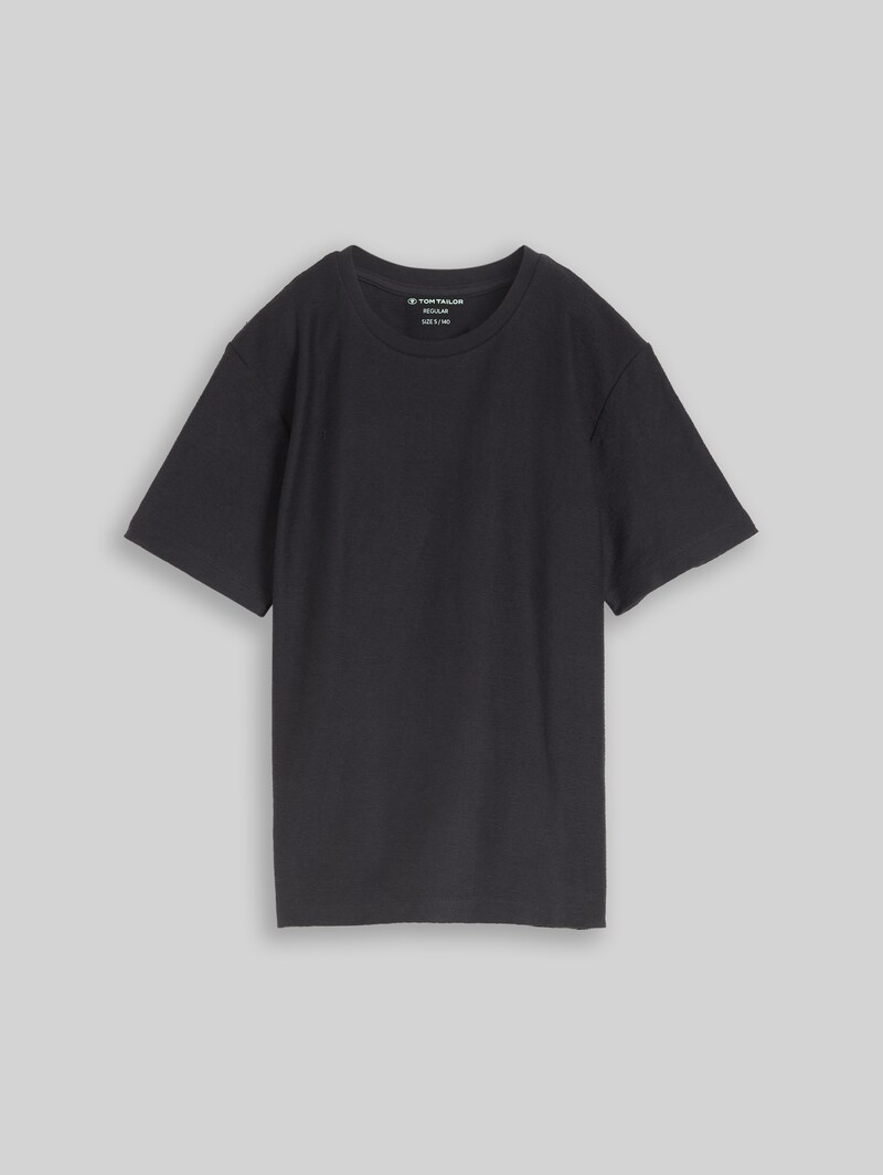 Tom Tailor T-Shirt mit Struktur - Coal Grey