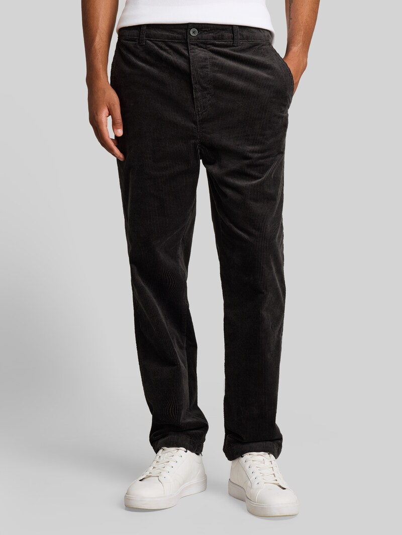 Tom Tailor Relaxed Fit Cordhose - Coal Grey