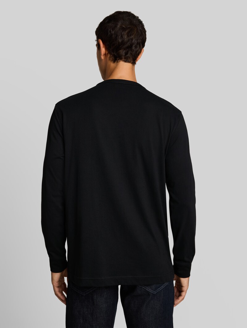 Tom Tailor Basic Langarmshirt aus Baumwolle - Black