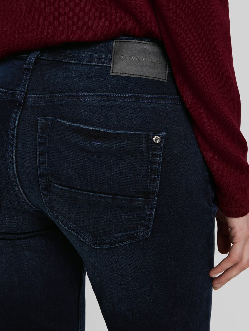 Tom Tailor TTLIVA STRAIGHT Jeans mit Stretch - Black Blue Denim