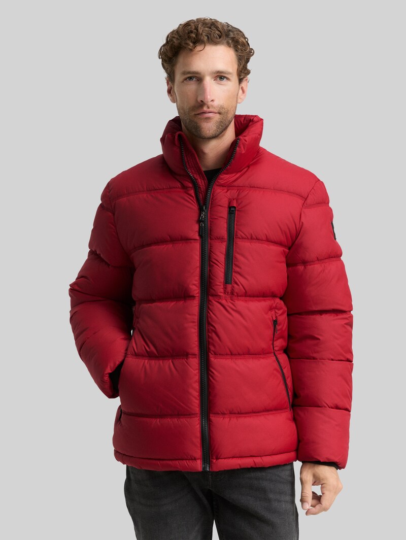 Tom Tailor Puffer-Jacke aus wasserabweisendem Material - Coach Red Tom Tailor Puffer-Jacke aus wasserabweisendem Material - Coach Red