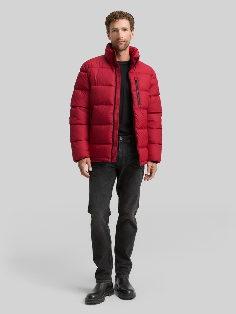 Tom Tailor Puffer-Jacke aus wasserabweisendem Material - Coach Red