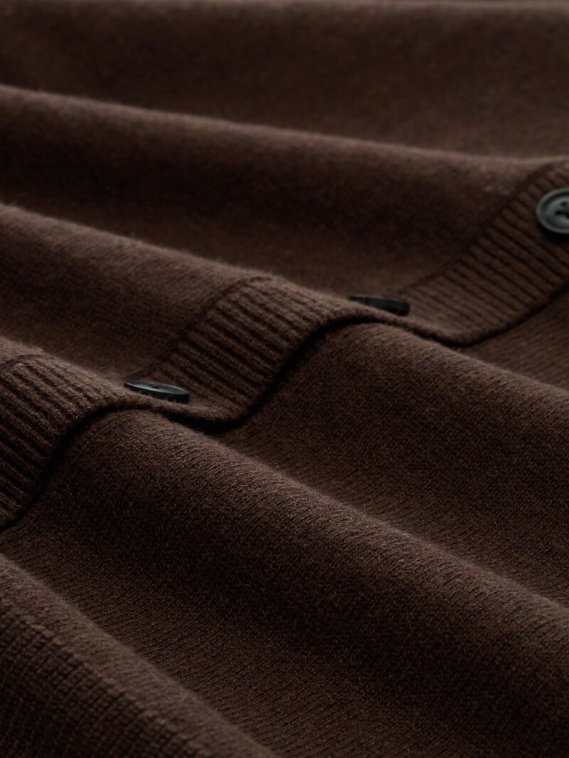 Tom Tailor Cardigan mit Kaschmir-Anteil - Java Dark Brown Melange