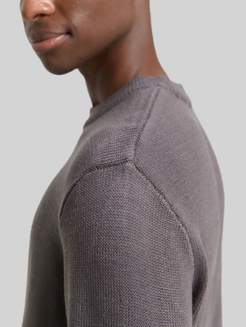 Tom Tailor Strickpullover mit Rundhalsausschnitt - Classic Mid Grey