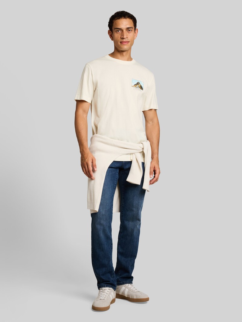Tom Tailor T-Shirt mit Print - Gardenia White