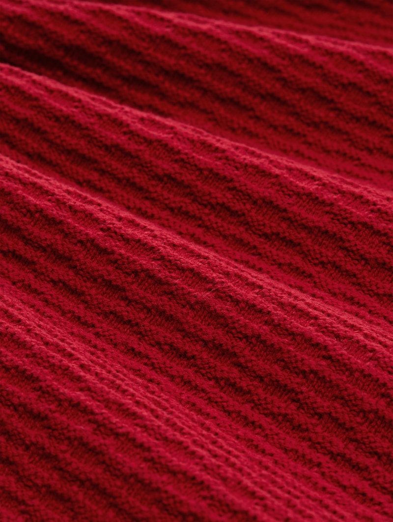 Tom Tailor Plus Size - Strickpullover mit Rundhalsausschnitt - Coach Red