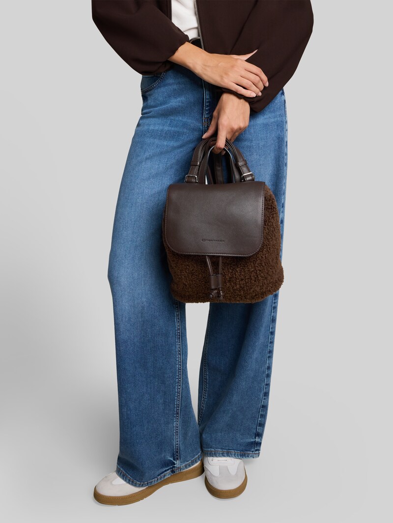 Tom Tailor TTZELINA S Rucksack mit Umschlag - Dark Brown