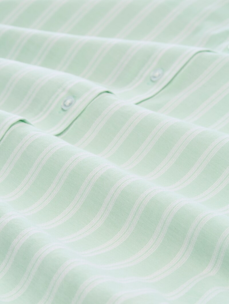Tom Tailor Bluse mit Streifenmuster - Matcha Green White Stripe