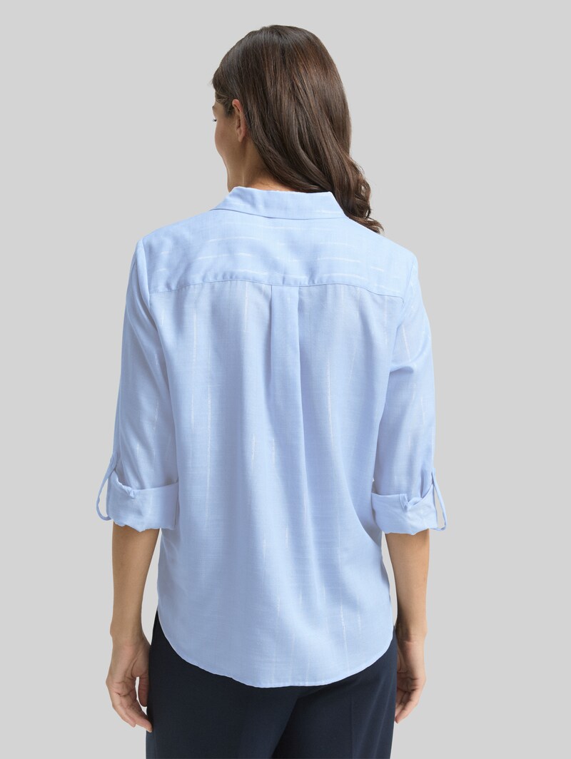 Tom Tailor Bluse mit Streifen in Glitzer-Optik - Blue Pinstripe With Lurex