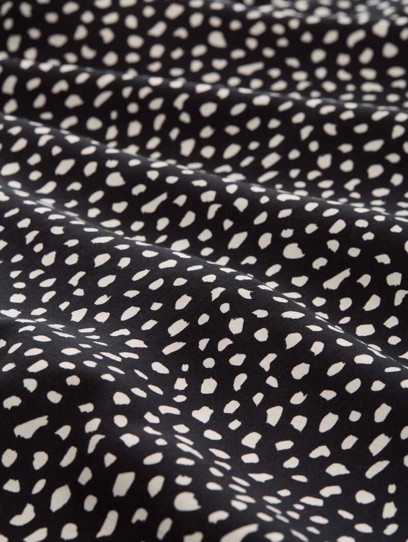 Tom Tailor Hemdbluse mit Muster - Black White Dotted Print