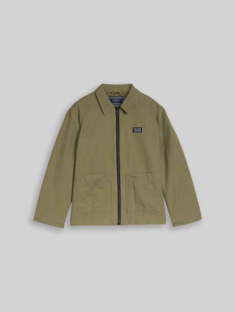 Tom Tailor Übergangsjacke aus Baumwolle - Tree Moss Green