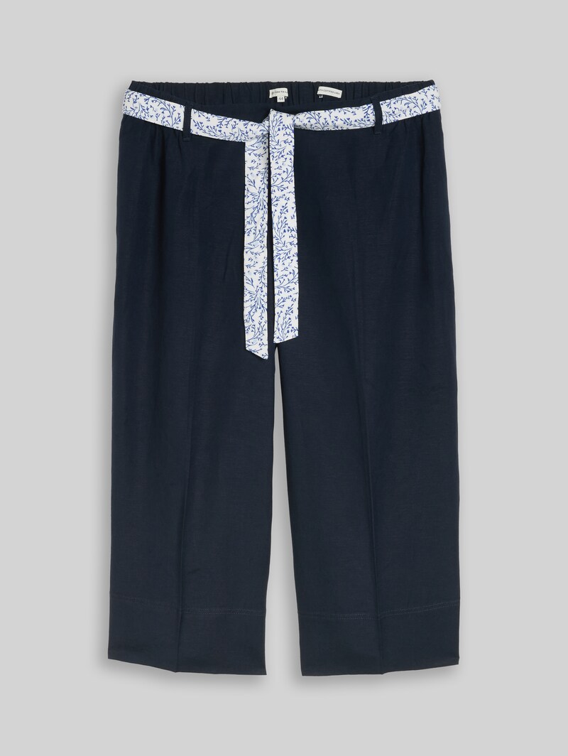 Tom Tailor Plus Size - Culotte Hose mit Leinenanteil - Sky Captain Blue