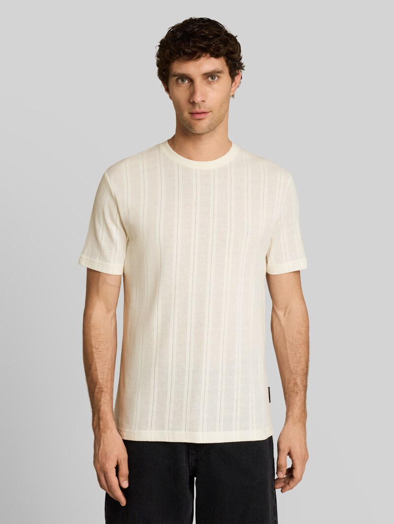 Tom Tailor T-Shirt aus Baumwolle - Wool White Tom Tailor T-Shirt aus Baumwolle - Wool White